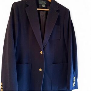 Lauren Ralph Lauren Navy Blazer with Gold Accents